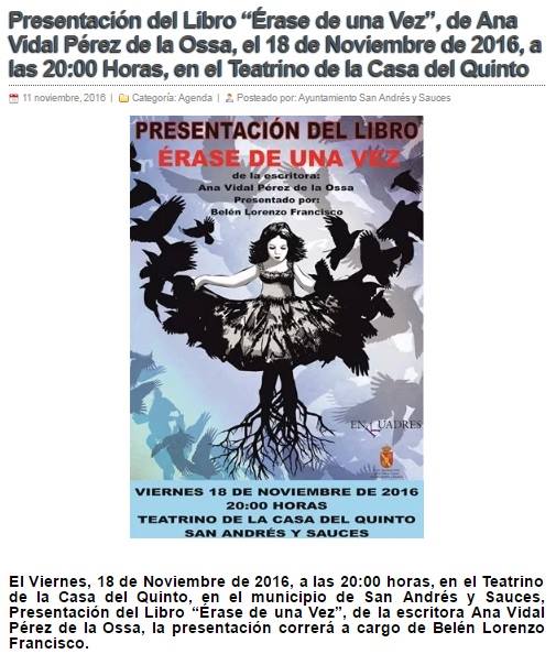 http://sanandresysauces.es/agenda/presentacion-del-libro-erase-una-vez-ana-vidal-perez-la-ossa-18-noviembre-2016-las-2000-horas-teatrino-la-casa-del-quinto